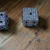 Swarovski Crystal - Car Dice Colors: Light Amethyst Aurora Borealis & Jet Black