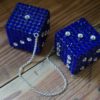 Swarovski Crystal Dice - Cobalt Blue & Crystal