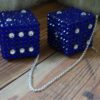 Swarovski Crystal Dice - Cobalt Blue & Crystal