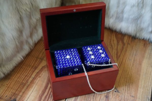 Swarovski Crystal Dice - Cobalt Blue & Crystal