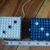 Swarovski Crystal Dice - Capri Blue & White Opal