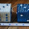 Swarovski Crystal Dice - Capri Blue & White Opal