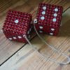 Swarovski Crystal Dice - Siam & White Opal