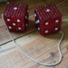 Swarovski Crystal Dice - Siam & White Opal